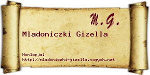 Mladoniczki Gizella névjegykártya