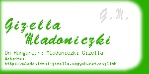 gizella mladoniczki business card